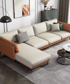 Sofa Da Phối Màu Cho Phòng Khách Thêm Rạng Rỡ ĐCT-D12