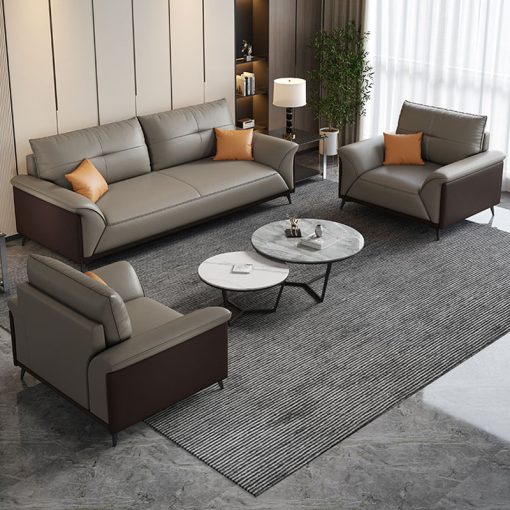 SOFA DA Sofa Da Phối Màu Đẹp Nhẹ Nhàng Cuốn Hút ĐCT-D05